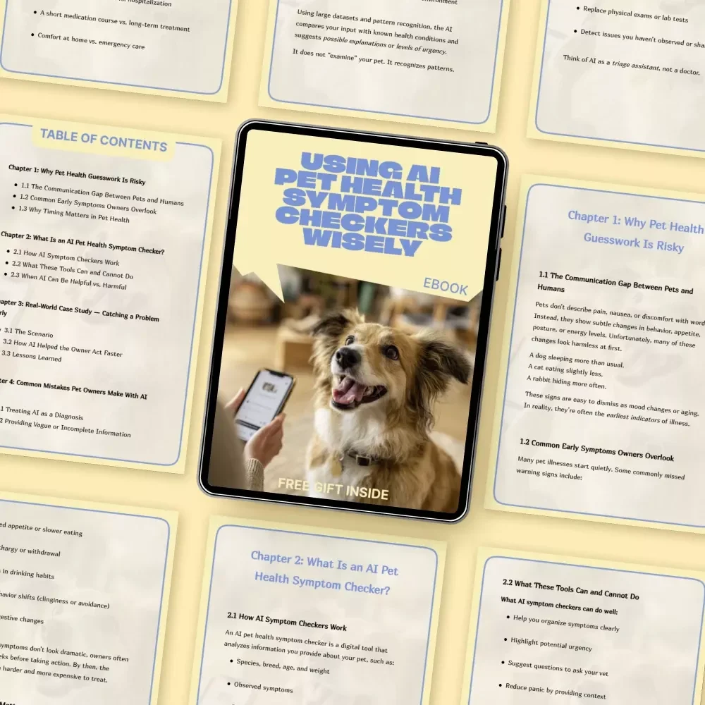 Using AI Pet Health Symptom Checkers Wisely | Smart Pet Care eBook for Owners | ai pet health symptom checker Guide