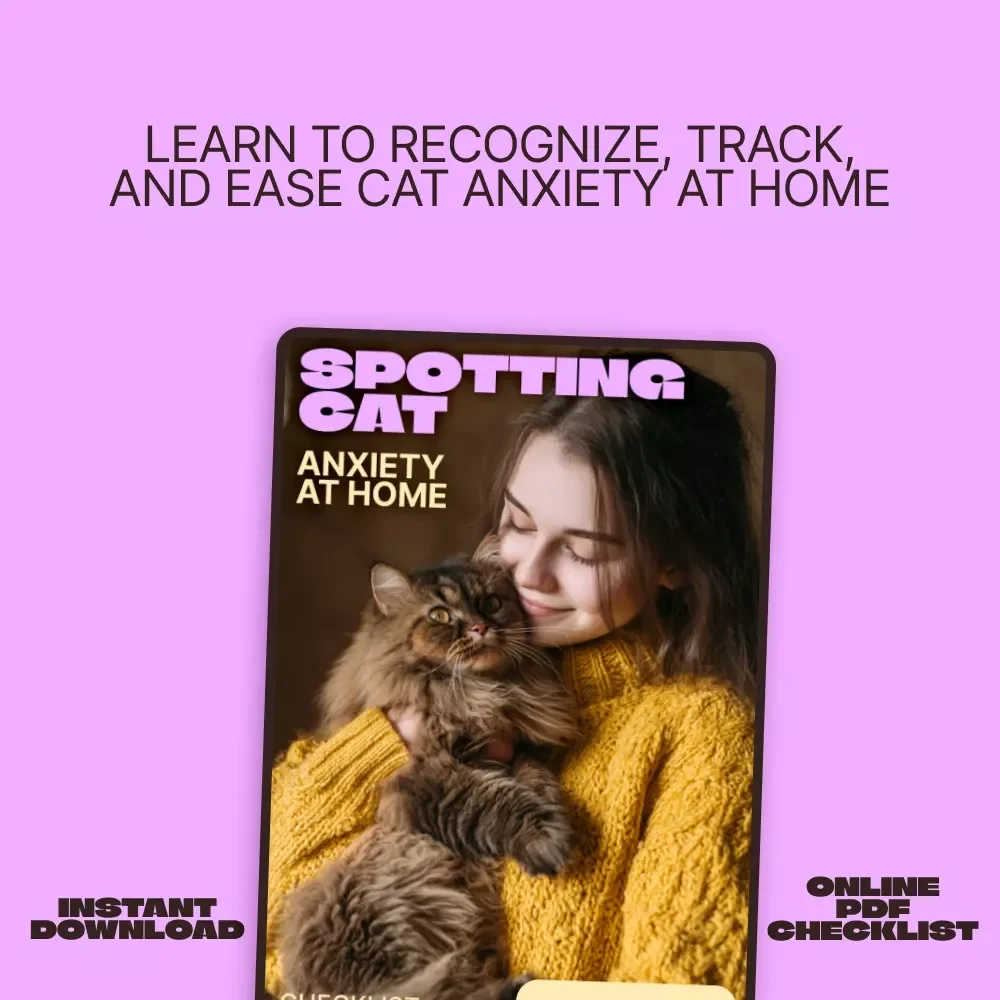 Spotting Cat Anxiety at Home Checklist | Easy Guide to cat anxiety signs at home for Calm, Happy Cats