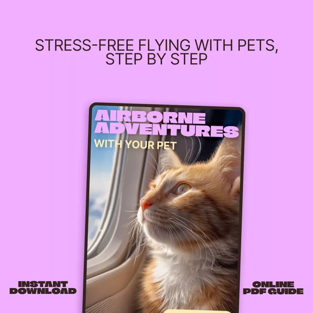 Airborne Adventures with Your Pet | Ultimate Pet Air Travel Guide, Flying with Pets eBook, Stress-Free Airline Travel Checklist