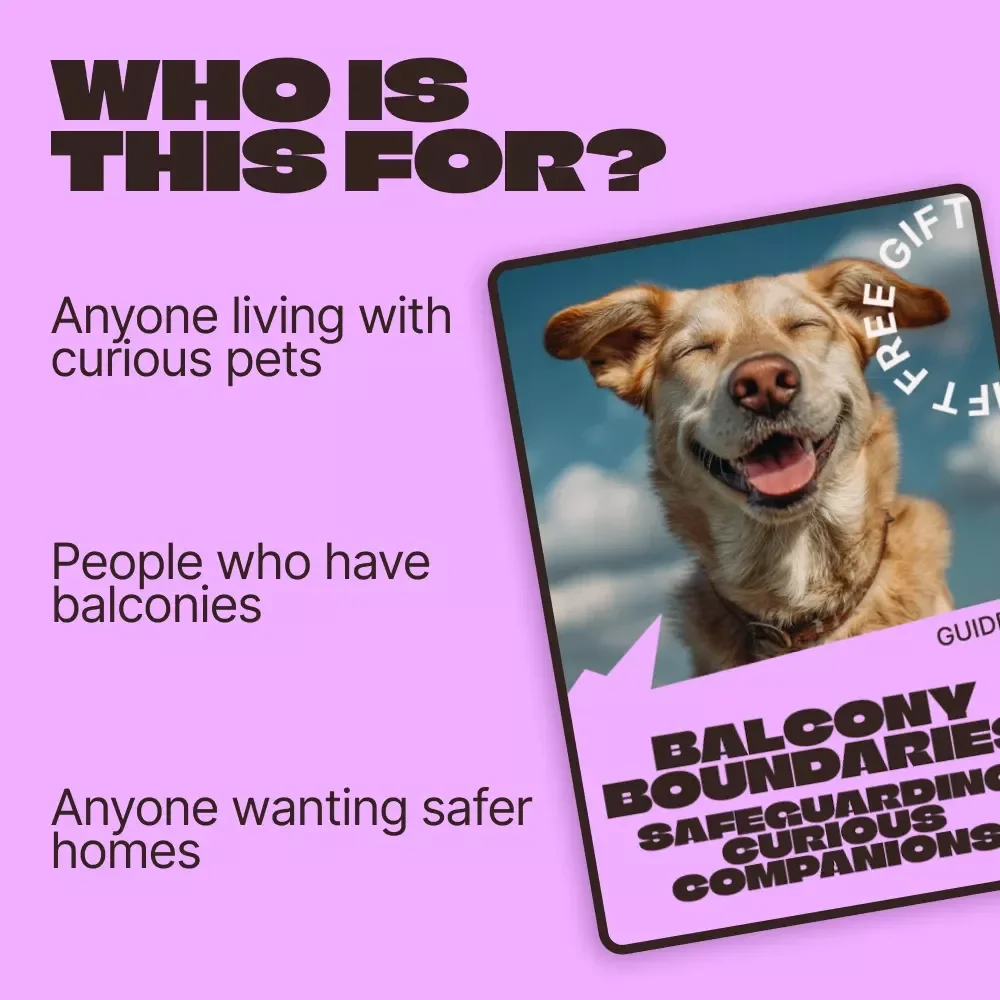 Balcony Boundaries: Safeguarding Curious Companions – Window and Balcony Safety Pets Guide for Apartment Living, Pet-Proofing Windows & Balconies, Digital Download