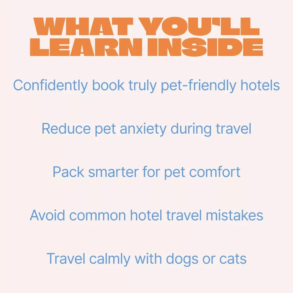 Paws on the Go: Stress-Free Pet Hotel Stays | Pet-Friendly Hotel Travel Guide for Dogs & Cats | Anxiety-Free Pet Travel eBook & Checklist