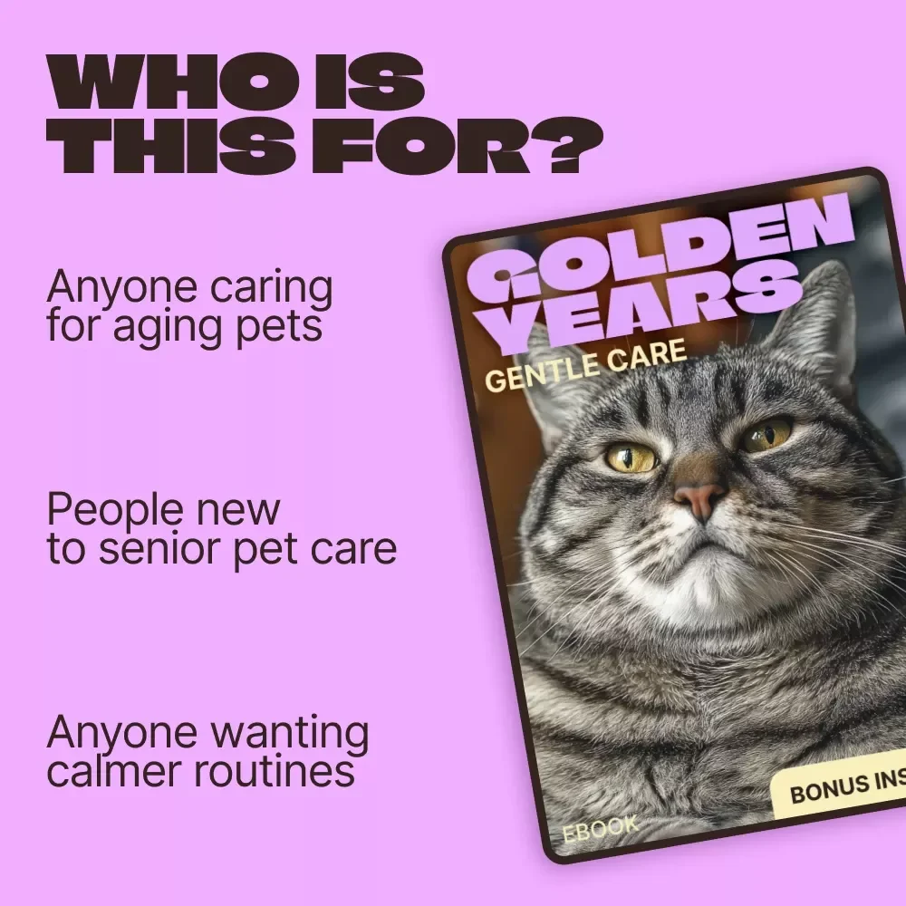Golden Years, Gentle Care – Senior Pet Care Basics eBook for Aging Dogs and Cats | Loving Guide for Comfort, Health, and Daily Support