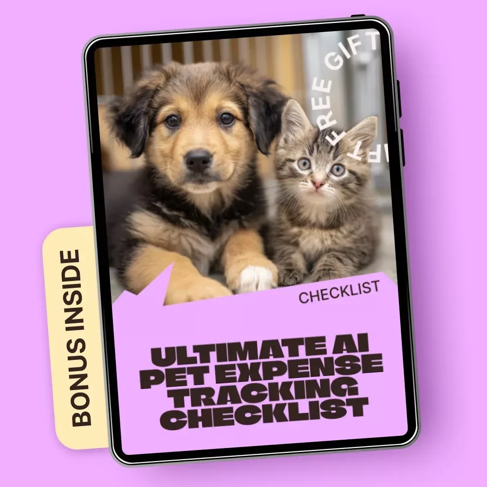 Ultimate AI Pet Expense Tracking Checklist | Smart Digital Pet Budget Planner | Easy ai pet expense tracking for Pet Owners