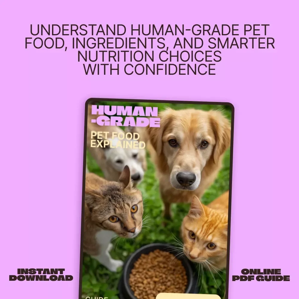 Human-Grade Pet Food Explained | Complete Guide to human grade pet food meaning for Healthier Dogs & Cats | Digital Download