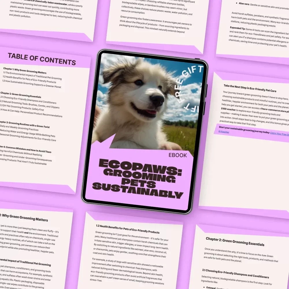 EcoPaws: Grooming Pets Sustainably – An Eco-Friendly eBook Guide to Green Grooming for Pets, Natural Products, Smart Routines, and Sustainable Pet Care