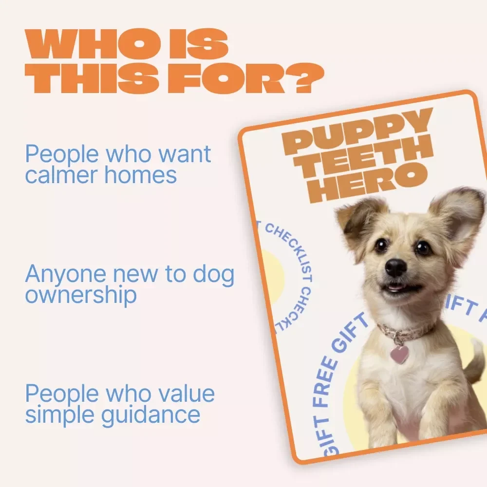 Puppy Teeth Hero – Puppy Teething Timeline Checklist for New Puppy Owners | Printable Digital Download