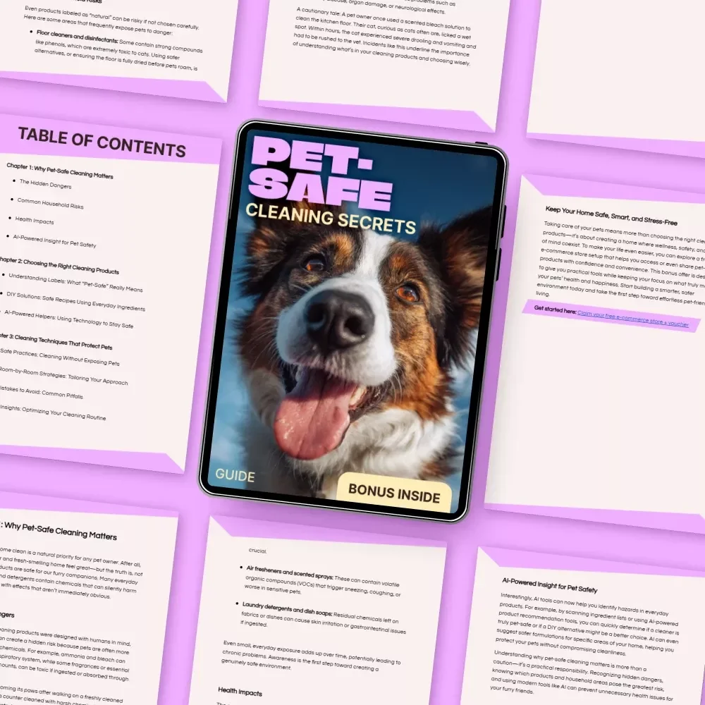 Pet-Safe Cleaning Secrets | A Smart Home Guide to Choosing Pet Safe Cleaning Products & Creating a Healthier Space for Dogs & Cats