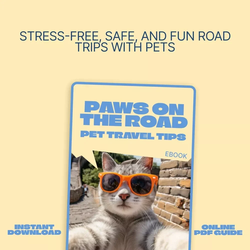 Paws on the Road: Pet Travel Tips – Ultimate Pet Travel Guide, Road Trip With Pets eBook, Digital Download for Stress-Free Adventures