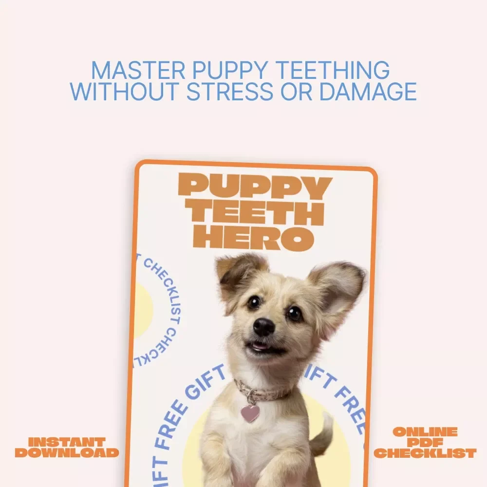 Puppy Teeth Hero – Puppy Teething Timeline Checklist for New Puppy Owners | Printable Digital Download
