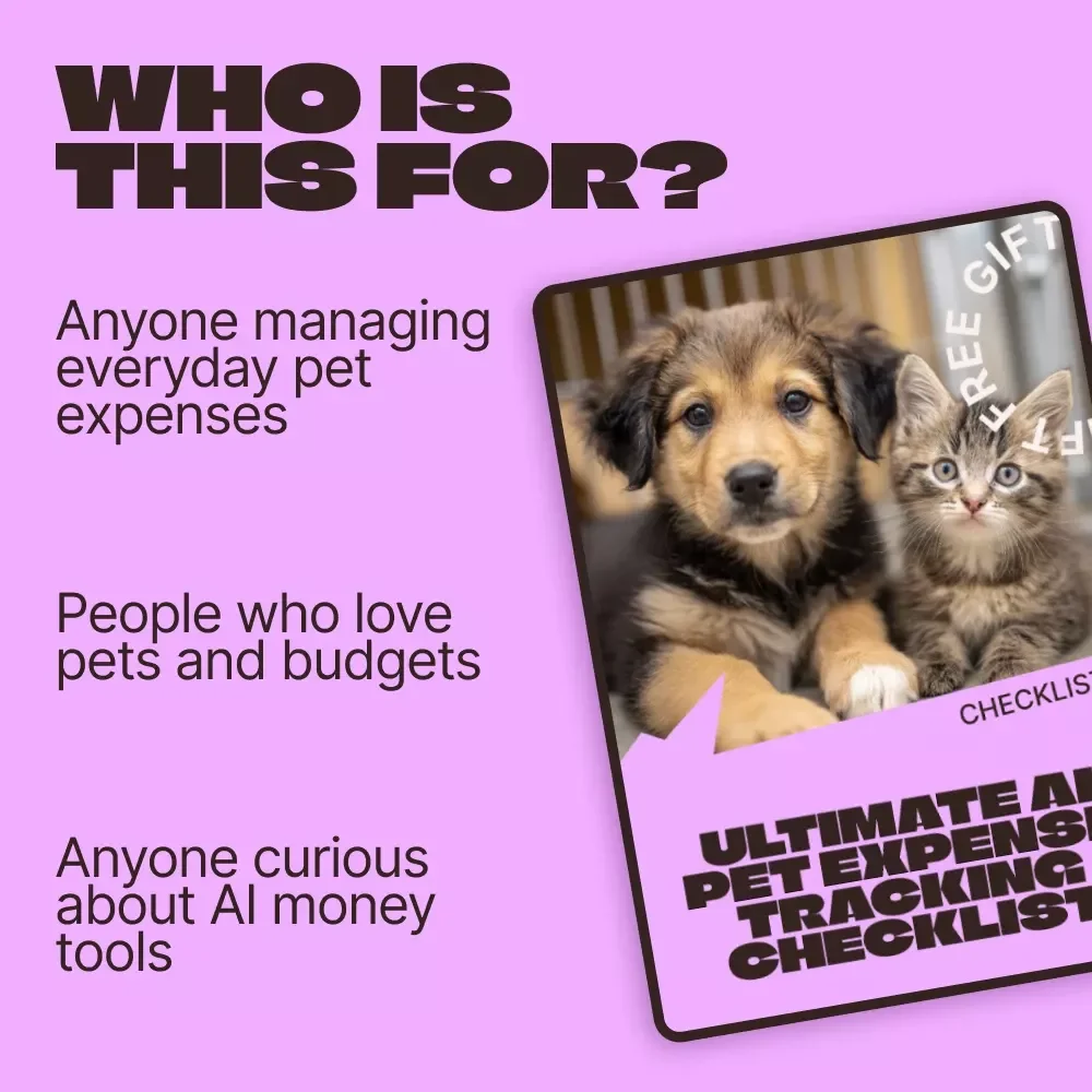 Ultimate AI Pet Expense Tracking Checklist | Smart Digital Pet Budget Planner | Easy ai pet expense tracking for Pet Owners