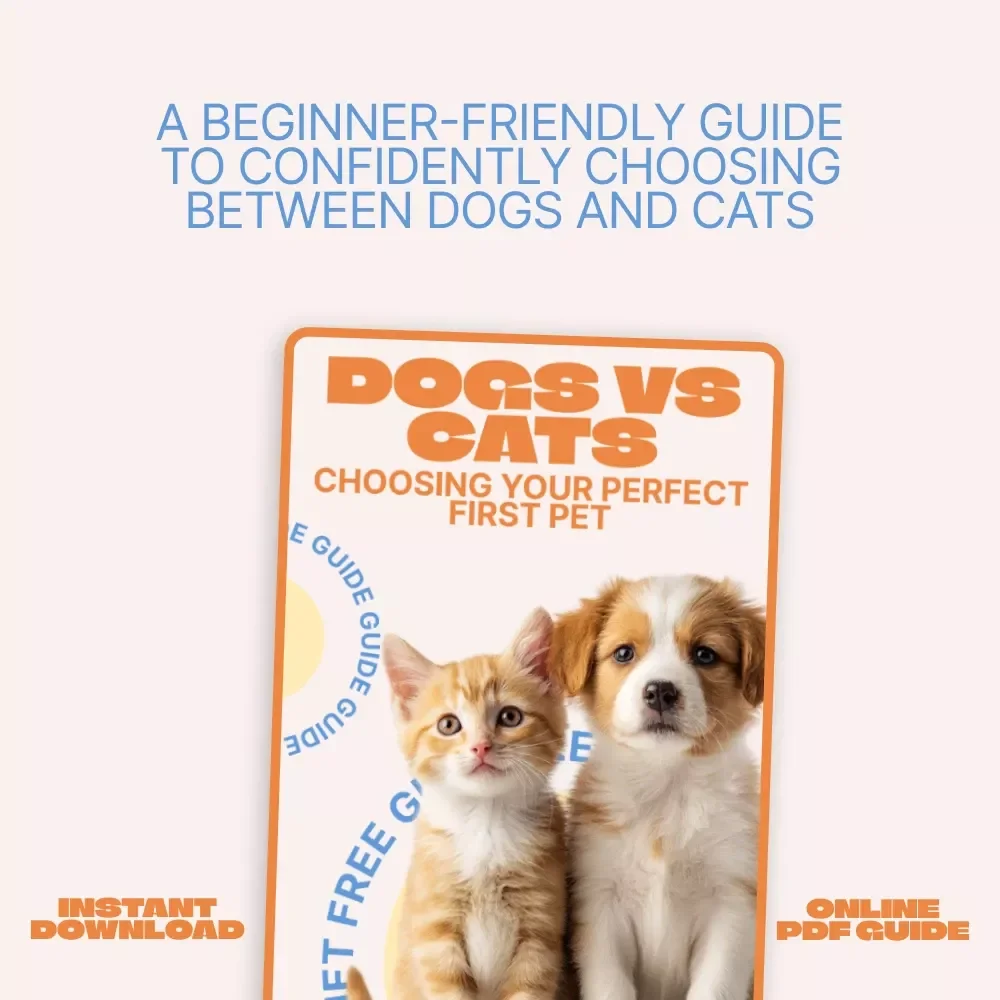 Dogs vs Cats: Choosing Your Perfect First Pet – Beginner-Friendly Guide for Dog vs Cat for Beginners, First-Time Pet Owners Digital Download