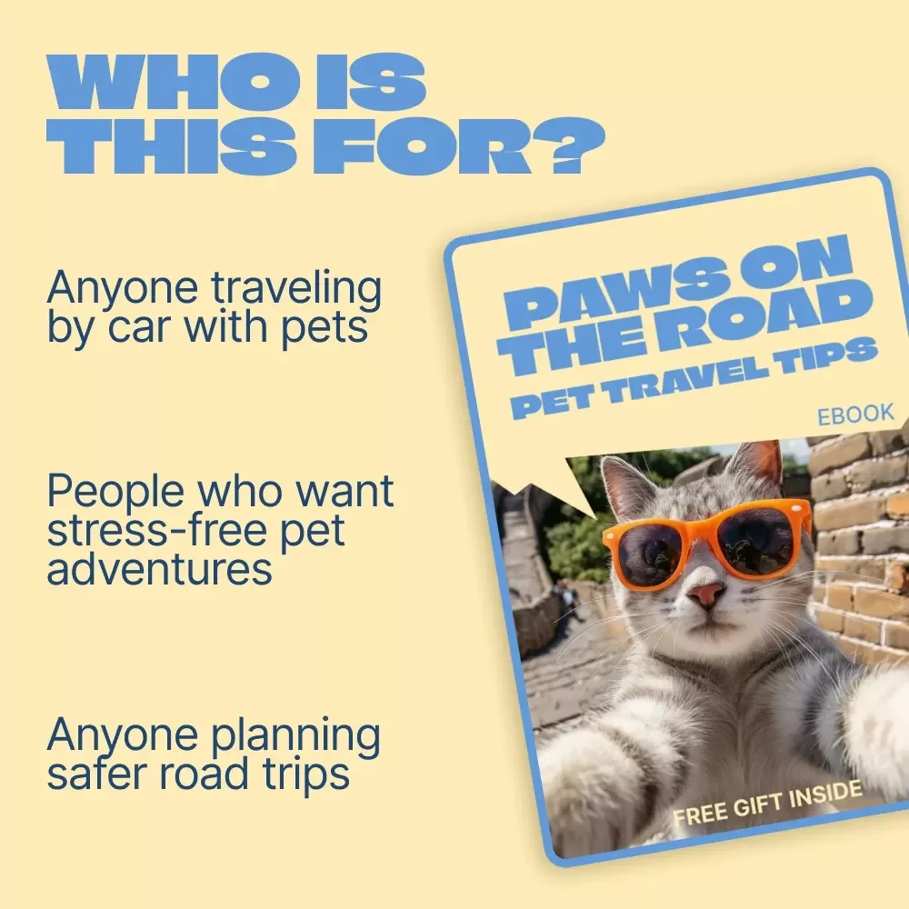Paws on the Road: Pet Travel Tips – Ultimate Pet Travel Guide, Road Trip With Pets eBook, Digital Download for Stress-Free Adventures