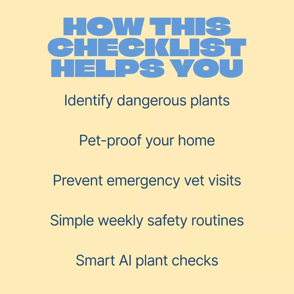 Avoiding Toxic Plants at Home with Pet – Printable Checklist for Identifying Toxic Plants for Pets, Safer Indoor Greenery & Pet-Friendly Home Guide