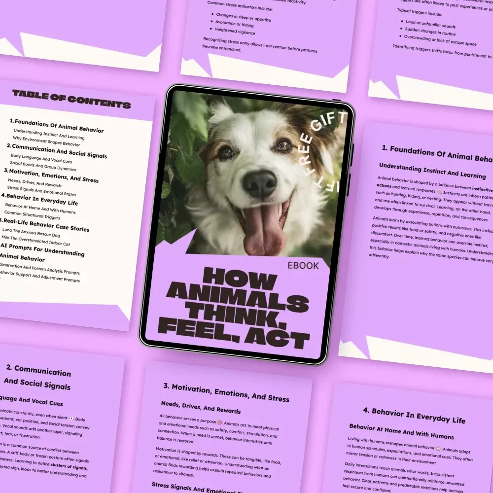 How Animals Think, Feel, Act | Animal Behavior Basics eBook | Practical Guide to Understanding Animal Emotions, Communication & Everyday Actions