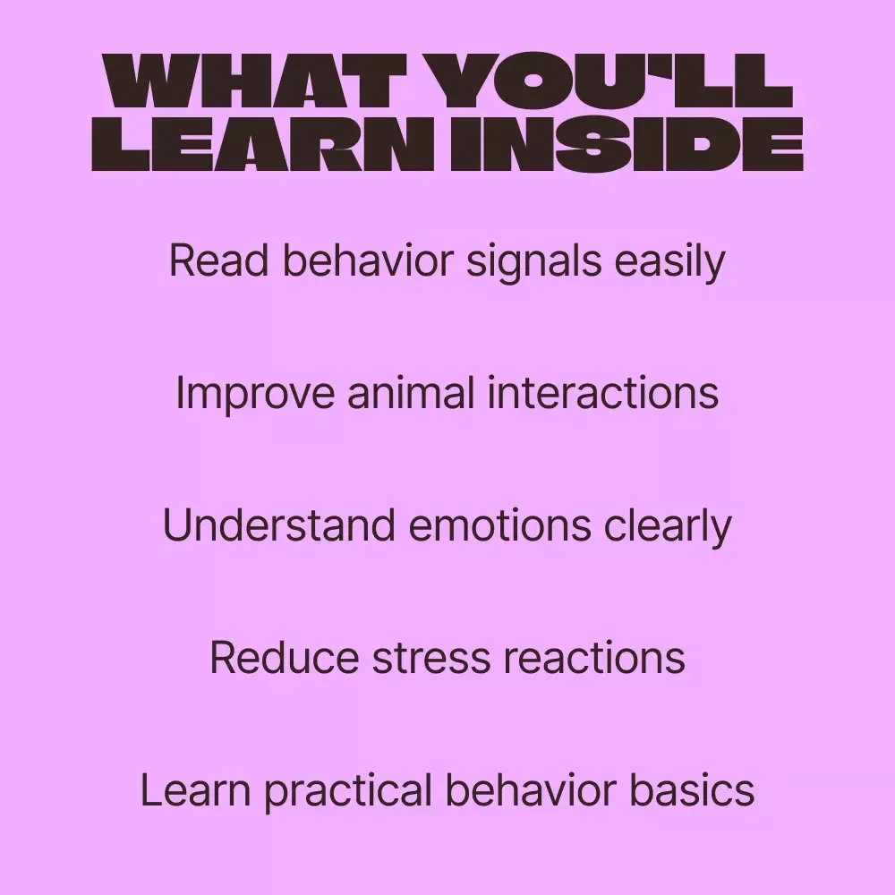 How Animals Think, Feel, Act | Animal Behavior Basics eBook | Practical Guide to Understanding Animal Emotions, Communication & Everyday Actions
