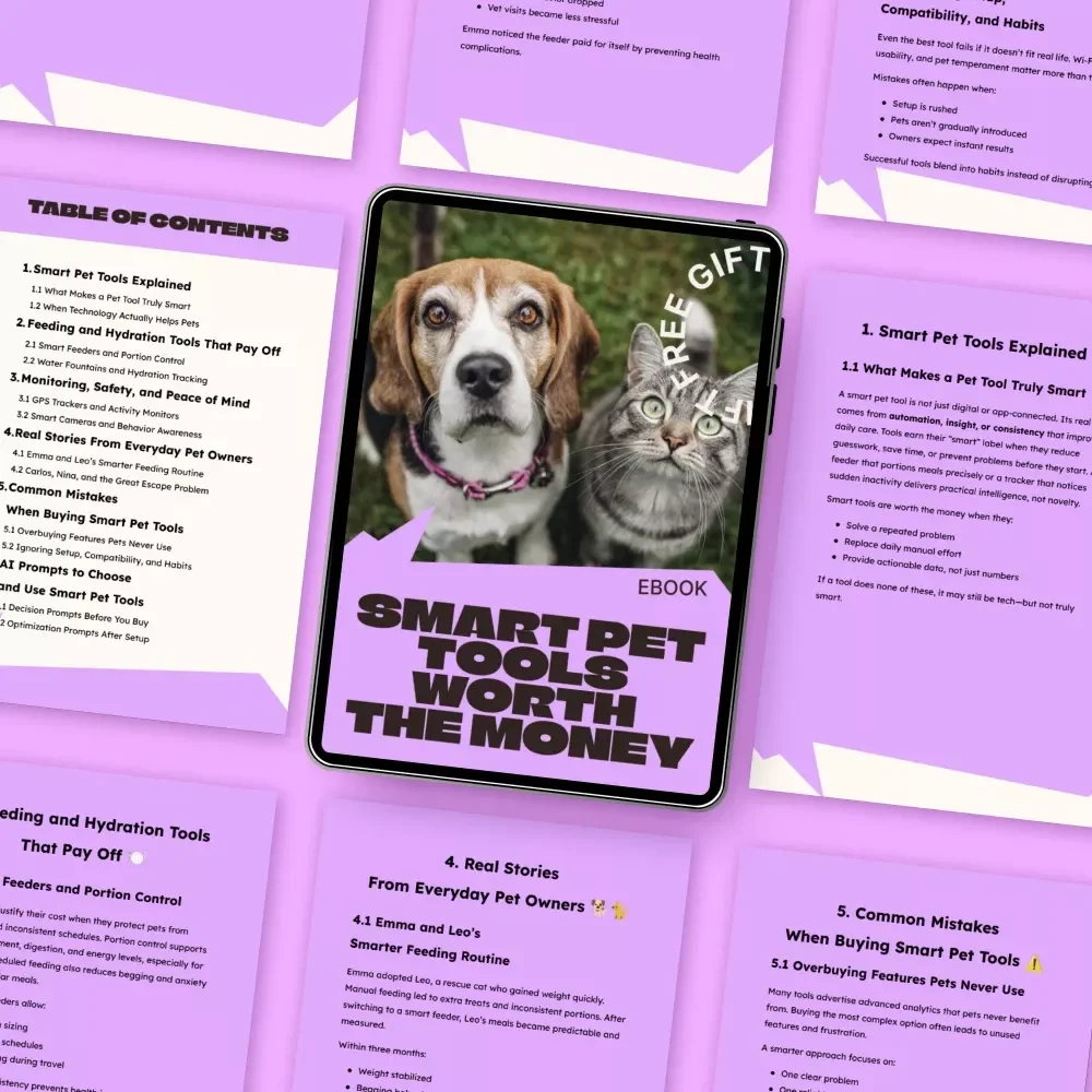 Smart Pet Tools Worth the Money | Practical eBook Guide to Choosing Smart Pet Tech That Actually Helps | Digital Download