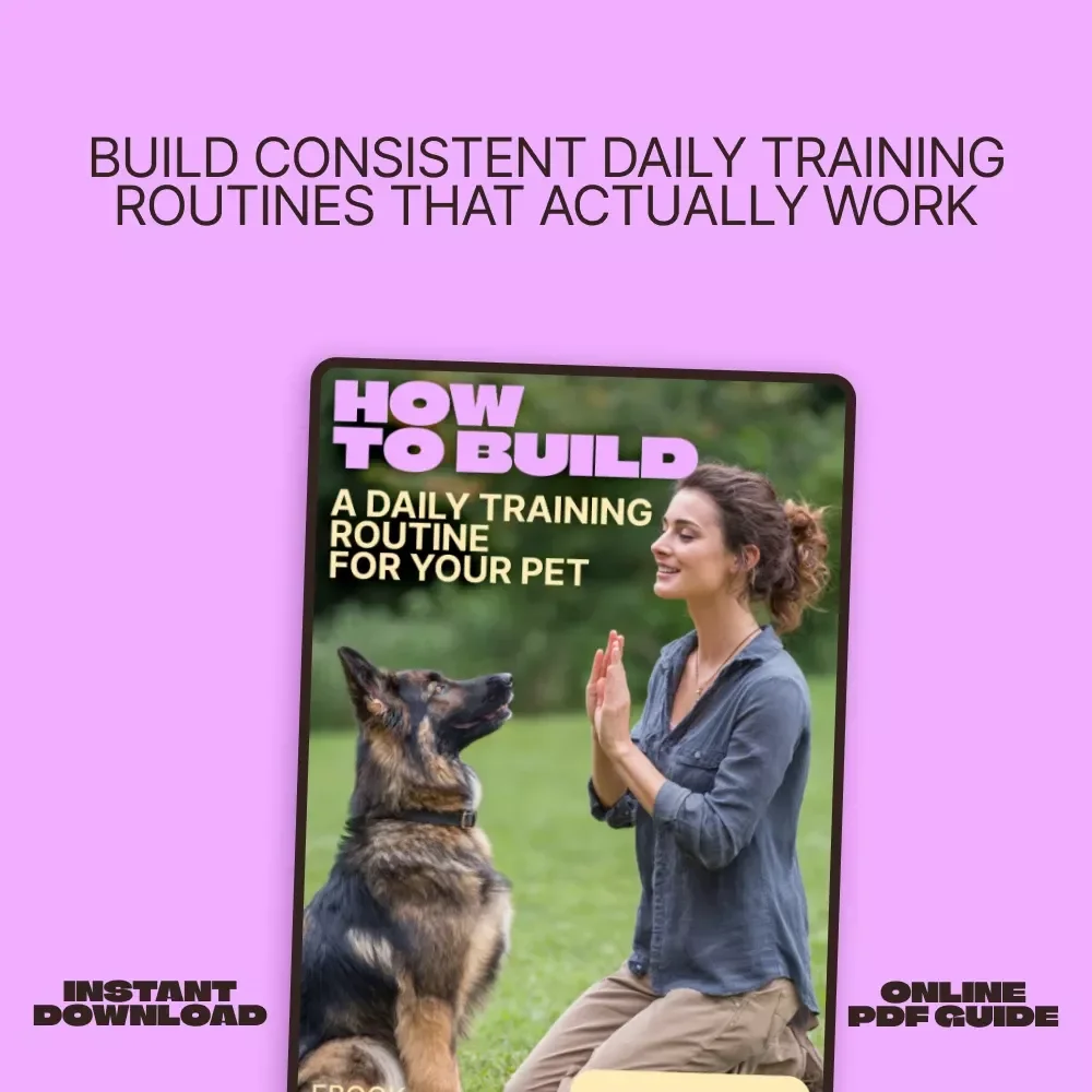 How to Build a Daily Training Routine for Your Pet | Practical eBook Guide on how to build daily training routine | Simple, Consistent, Stress-Free Pet Training