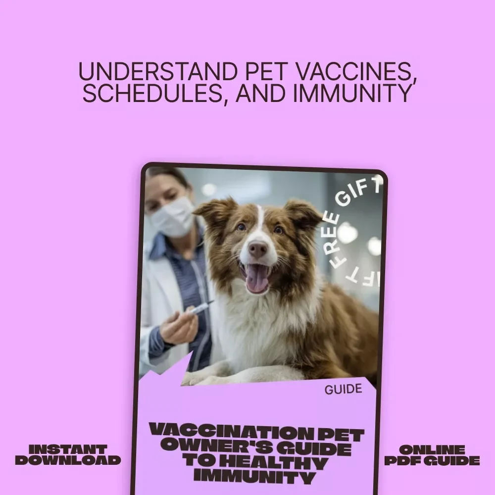 Vaccination Pet Owner’s Guide to Healthy Immunity | Complete Pet Vaccination Schedule Basics Guide for Dogs & Cats | Digital Download