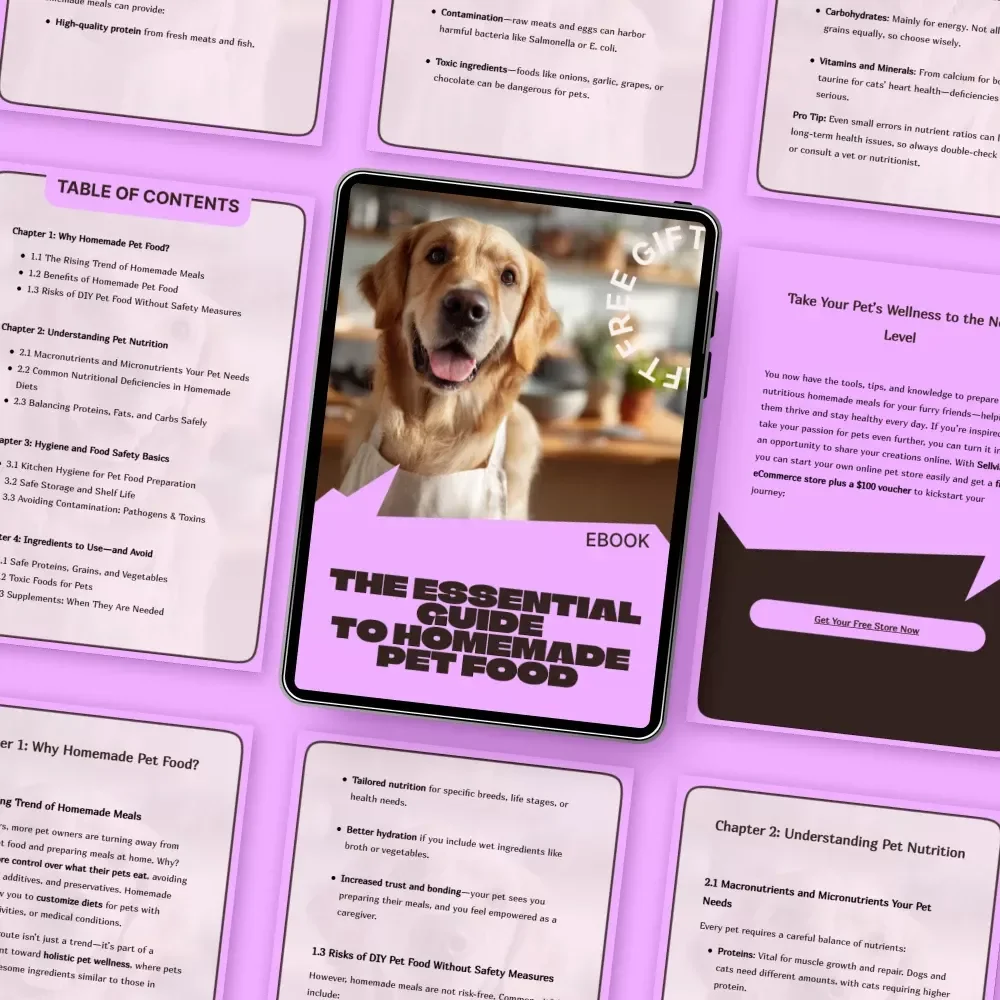 The Essential Guide to Homemade Pet Food – Complete eBook for Safe DIY Meals, Nutrition Balance & Homemade Pet Food Safety