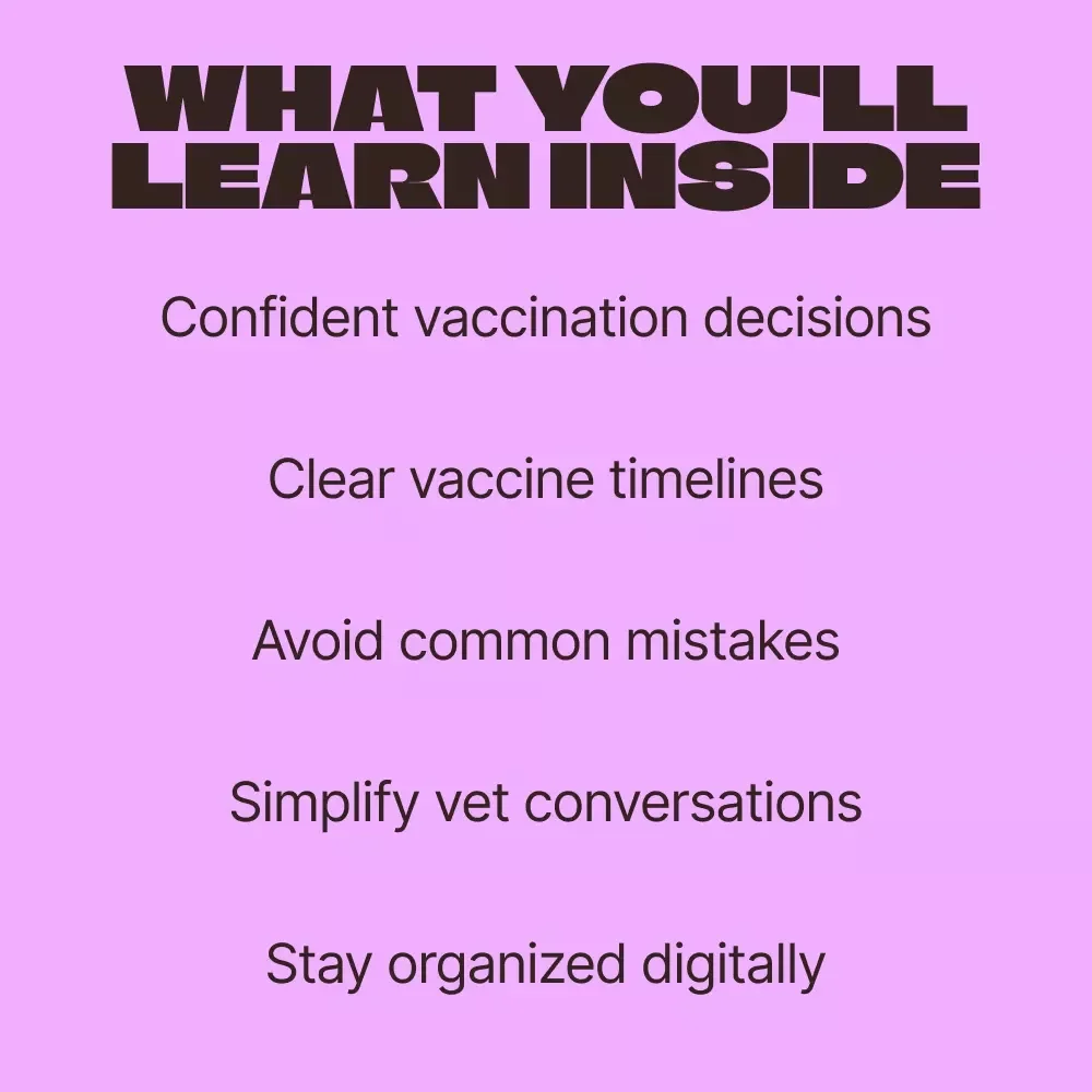 Vaccination Pet Owner’s Guide to Healthy Immunity | Complete Pet Vaccination Schedule Basics Guide for Dogs & Cats | Digital Download