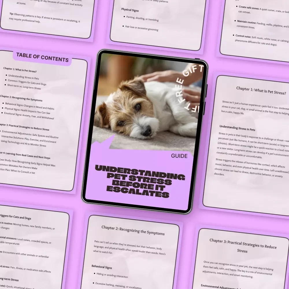 Understanding Pet Stress Before It Escalates – A Practical Guide for Pet Owners | pet stress symptoms explained | Digital Download