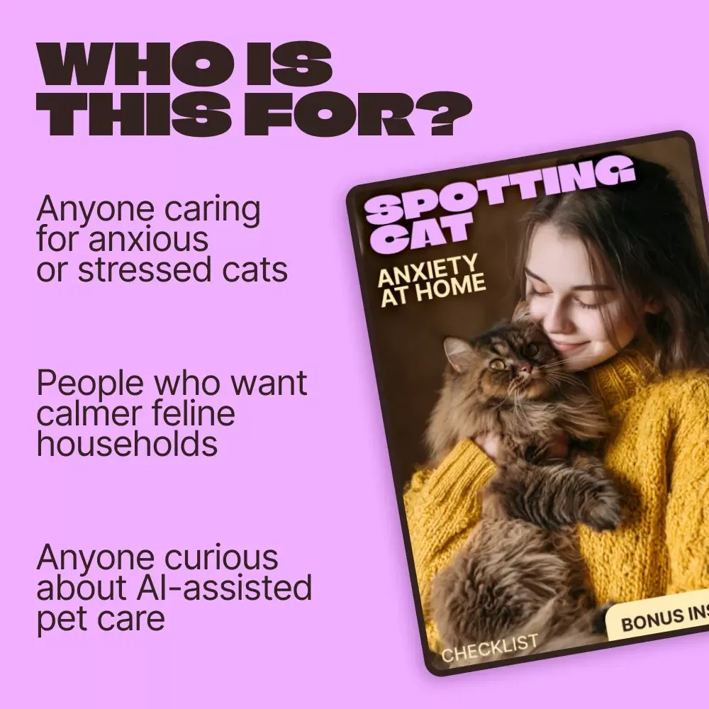 Spotting Cat Anxiety at Home Checklist | Easy Guide to cat anxiety signs at home for Calm, Happy Cats