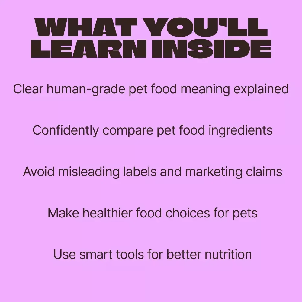 Human-Grade Pet Food Explained | Complete Guide to human grade pet food meaning for Healthier Dogs & Cats | Digital Download