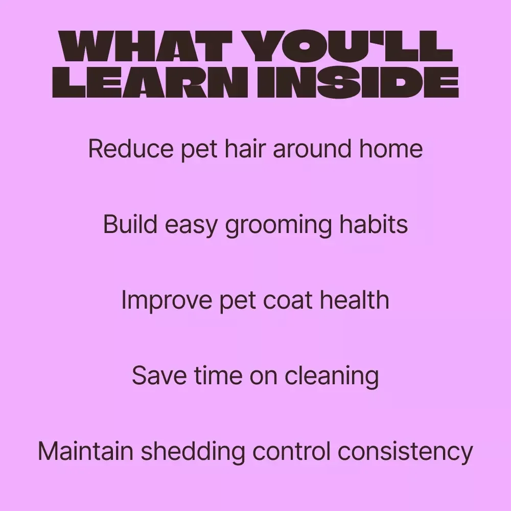 Simple Ways to Control Pet Hair at Home – Practical Guide for Shedding Control at Home, Grooming Routines & Cleaner Living Spaces (Digital Download)