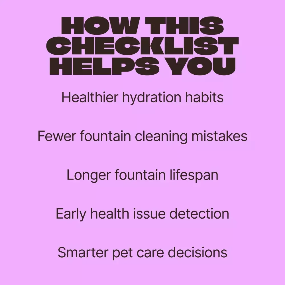 Automatic Pet Water Fountain Checklist – Smart Setup & Care Guide for Pet Parents | Easy Hydration Routine & Automatic Water Fountains Benefits