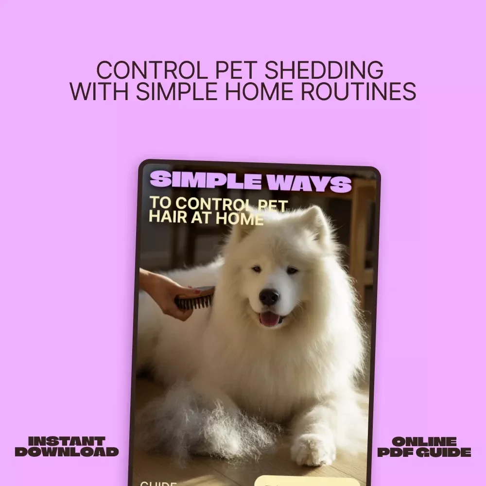 Simple Ways to Control Pet Hair at Home – Practical Guide for Shedding Control at Home, Grooming Routines & Cleaner Living Spaces (Digital Download)