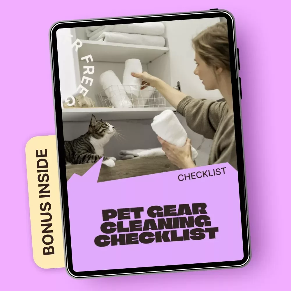 Pet Gear Cleaning Checklist | Digital Download for Easy Pet Gear Care, Pet Gear Cleaning Tips & Smart Maintenance