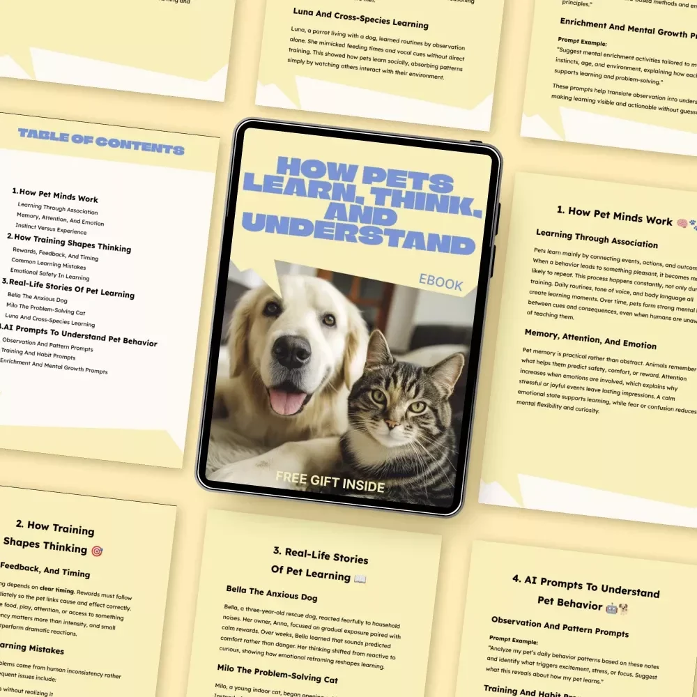 How Pets Learn, Think, And Understand | A Practical Guide to how pets learn and think | Pet Behavior, Training & Mindset Digital Download