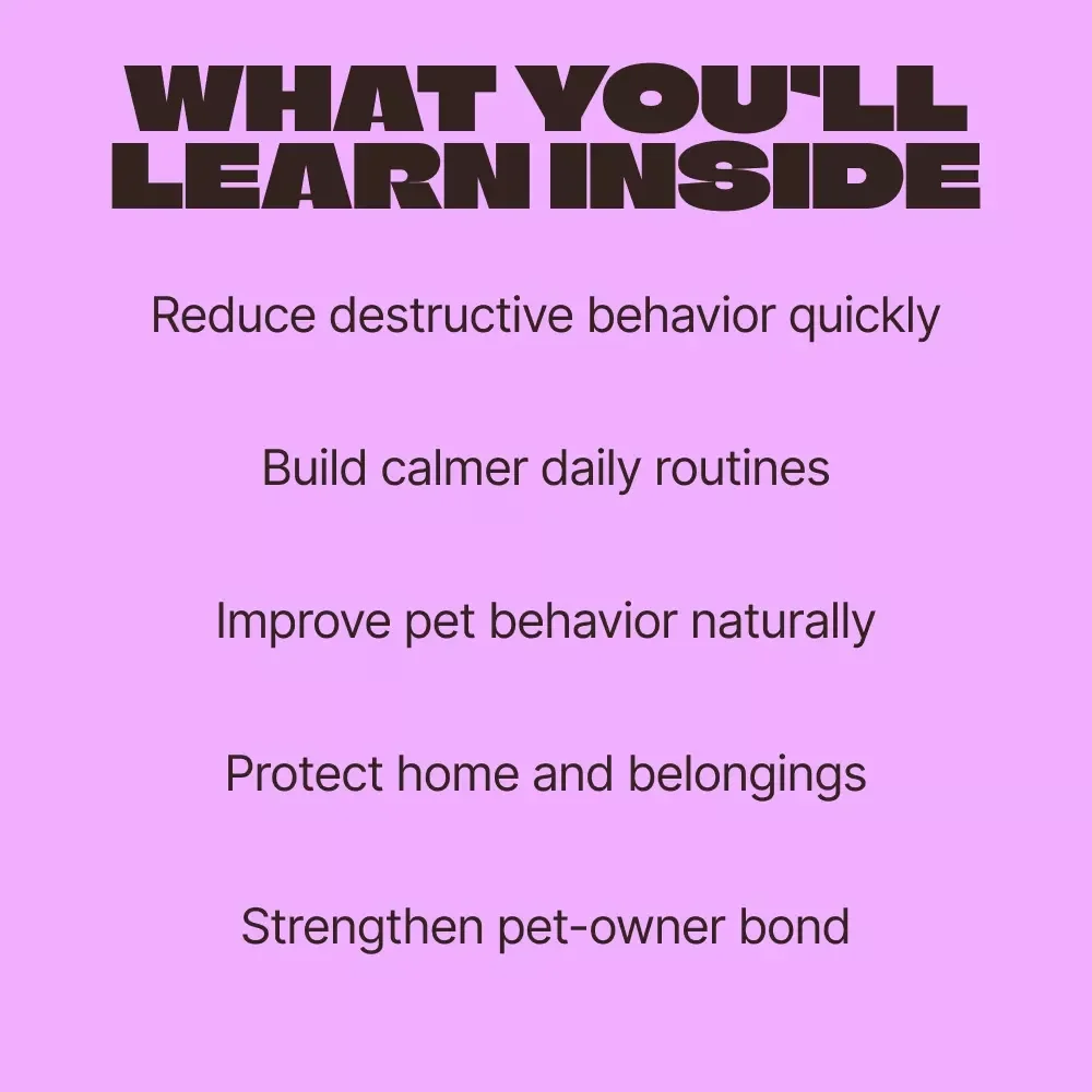 How to Stop Destructive Behavior in Pets | Practical Ebook Guide for Pet Owners | Training, Anxiety Relief & Daily Routines