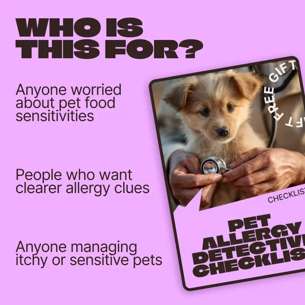 Pet Allergy Detective Checklist – Easy Food Allergies in Pets Signs Tracker, Printable Pet Health Guide for Dogs & Cats, Symptom Log, Vet-Ready Checklist