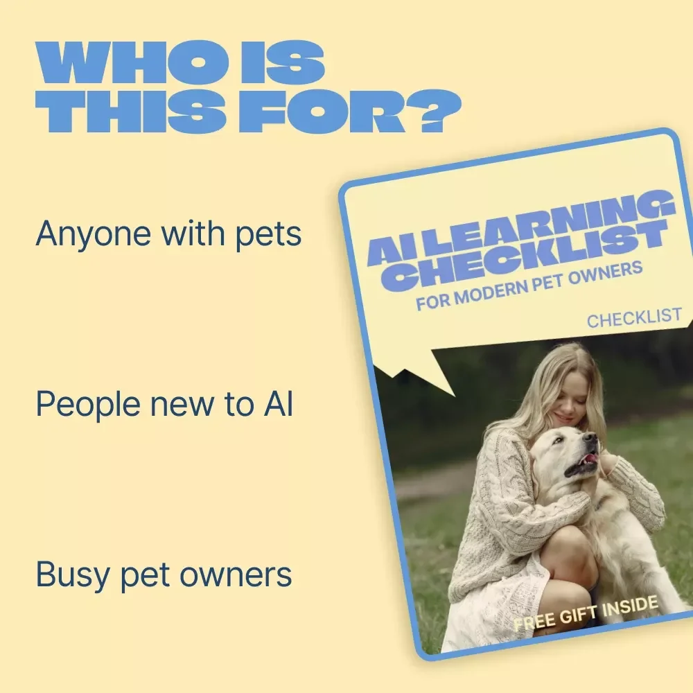AI Learning Checklist for Modern Pet Owners | Smart, Simple AI Learning Plan for Pet Owners | Digital Checklist Download