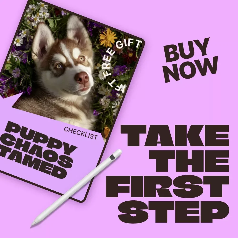 Puppy Chaos Tamed – Printable Puppy Training Checklist for Common Puppy Behavior Problems | New Puppy Survival Guide | Easy Daily Training Plan
