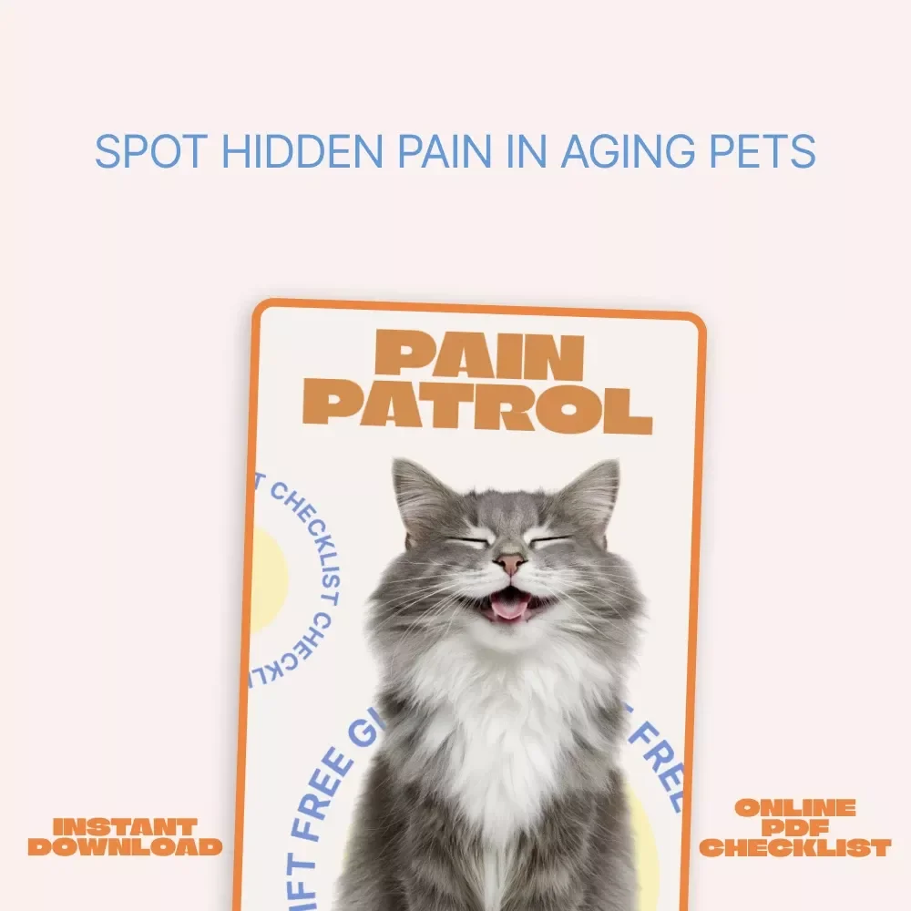 Pain Patrol – Printable Checklist for Spotting Pain Signs in Older Pets | Senior Dog & Cat Wellness Tracker