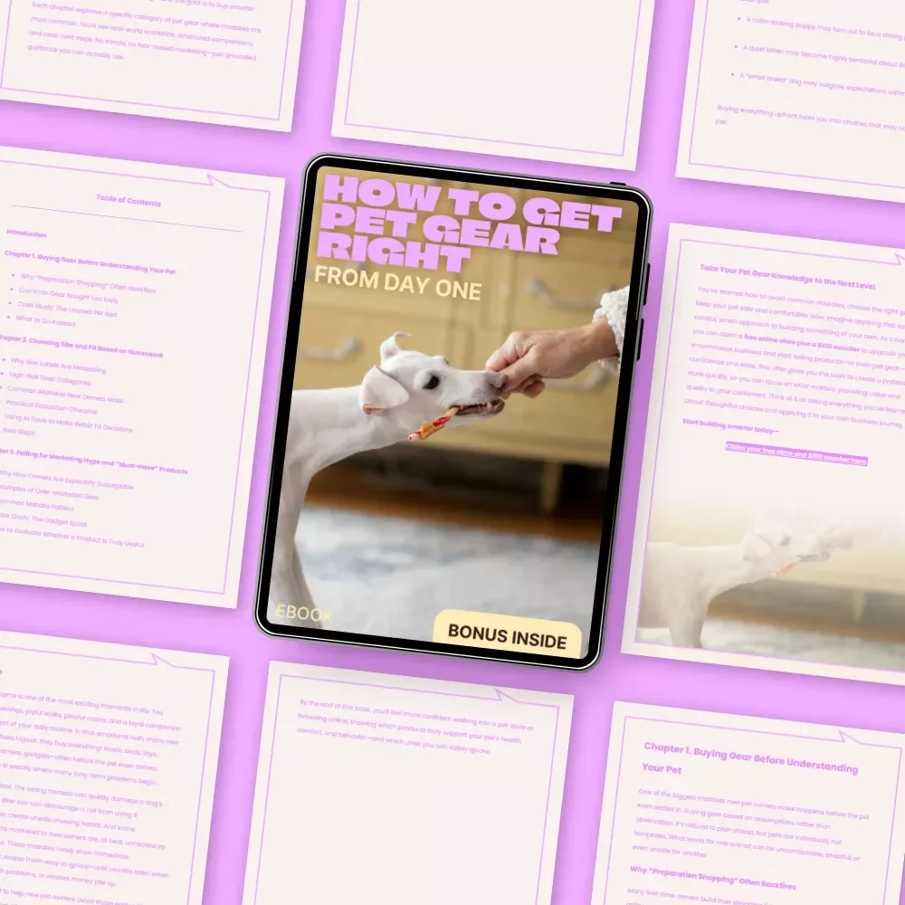 How to Get Pet Gear Right from Day One – Essential eBook for Avoiding Pet Gear Mistakes New Owners Make | Smart Buying Guide