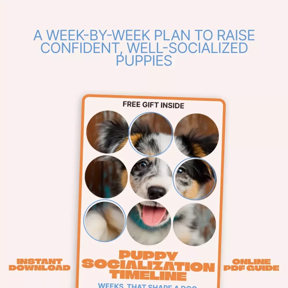 Puppy Socialization Timeline, Weeks That Shape a Dog | Essential Puppy Training Guide for New Dog Owners | Printable & Digital Puppy Socialization Timeline