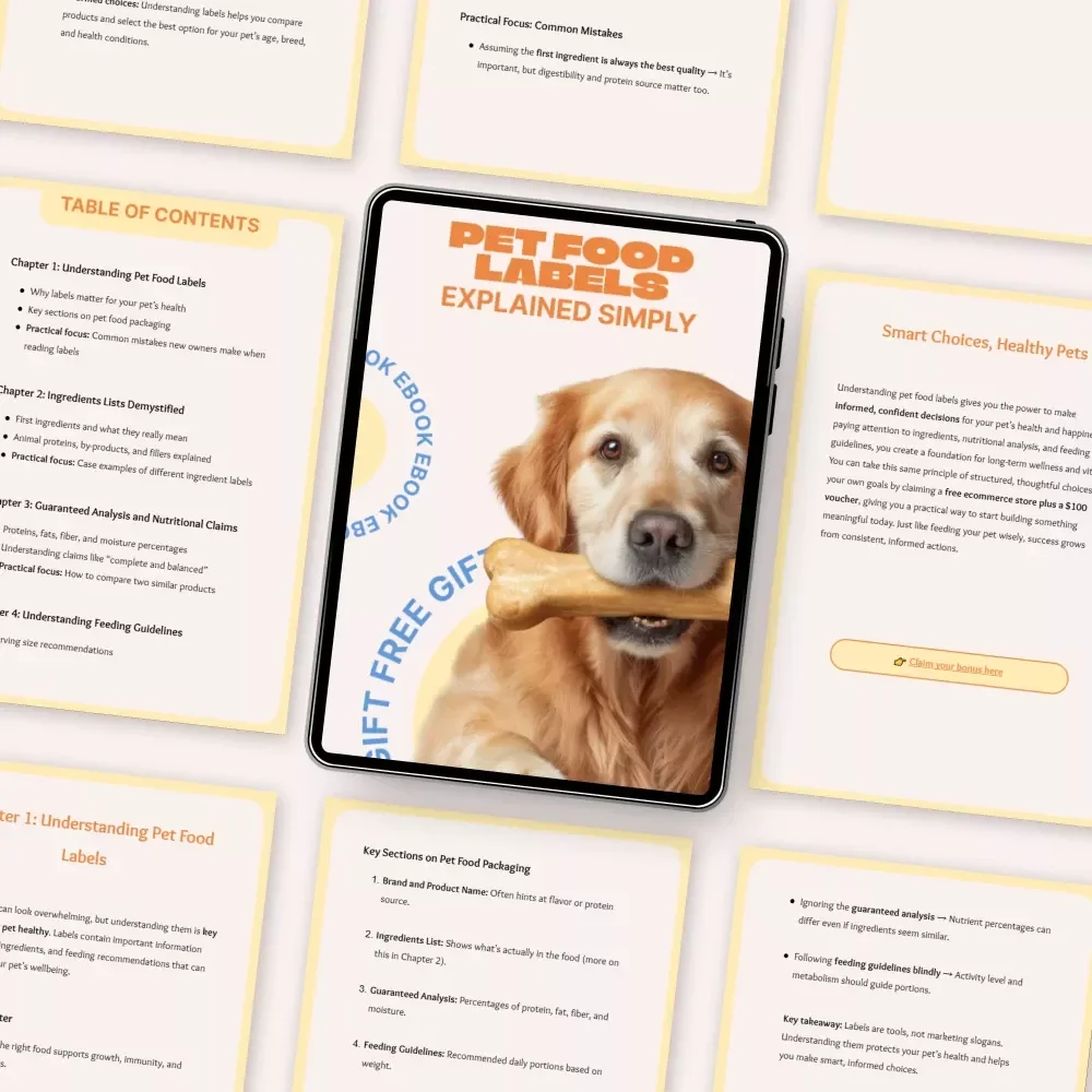 Pet Food Labels Explained Simply | Easy-to-Read eBook Guide for Pet Owners, Learn pet food labels explained with Confidence