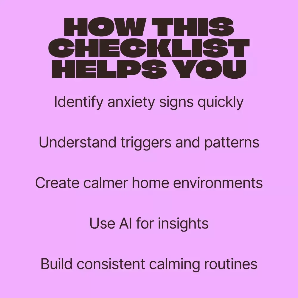 Spotting Cat Anxiety at Home Checklist | Easy Guide to cat anxiety signs at home for Calm, Happy Cats