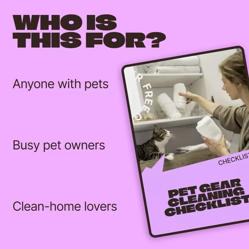 Pet Gear Cleaning Checklist | Digital Download for Easy Pet Gear Care, Pet Gear Cleaning Tips & Smart Maintenance