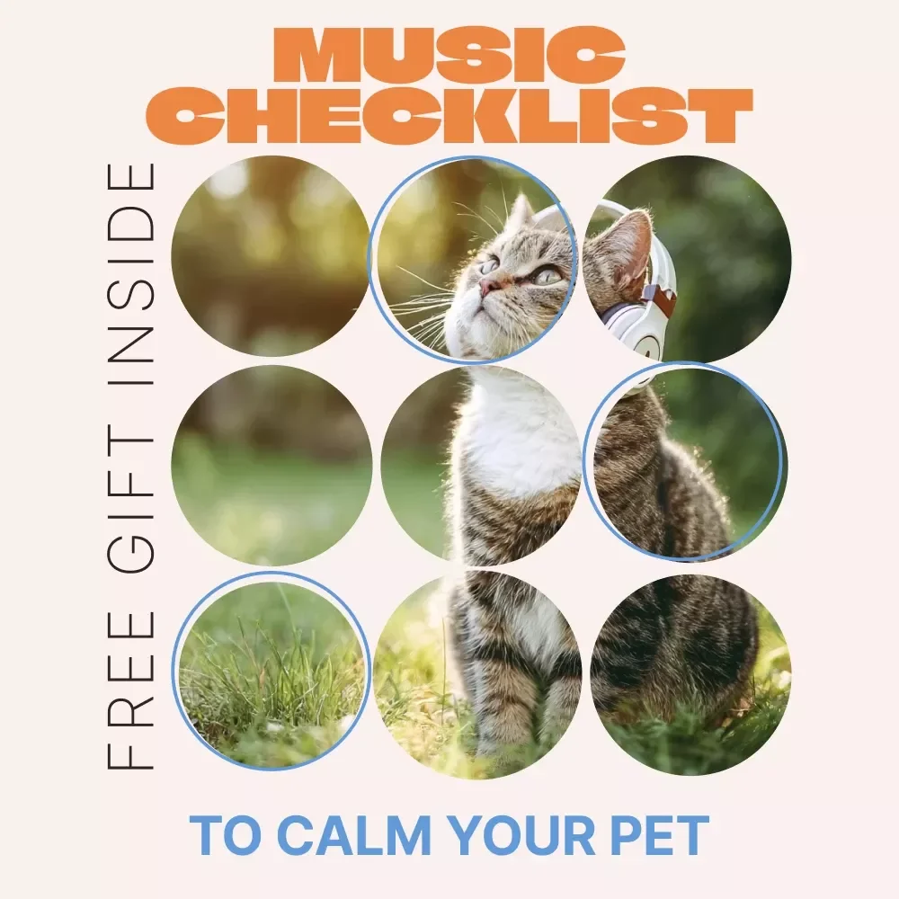 Music Checklist to Calm Your Pet – Easy Digital Checklist for Music That Calms Pets, Reduce Anxiety, Relax Dogs & Cats at Home