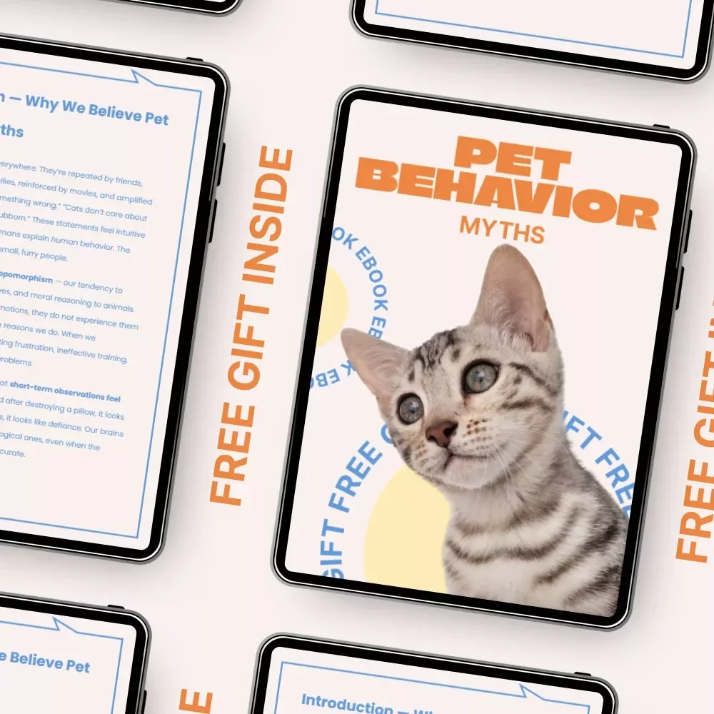 Pet Behavior Myths: A Science-Backed eBook for Understanding Dogs & Cats, Debunking pet behavior myths, Better Training & Stronger Bonds