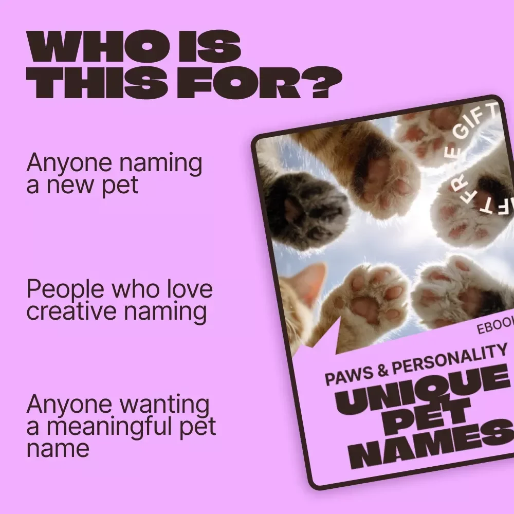 Paws & Personality: Unique Pet Names | Ebook of Unique Pet Name Ideas for Dogs, Cats & More
