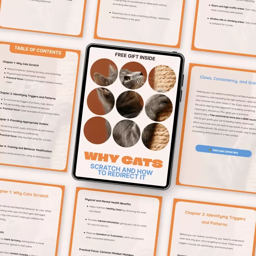 Why Cats Scratch and How to Redirect It | Practical Cat Behavior eBook Explaining Why Cats Scratch Furniture & How to Stop It