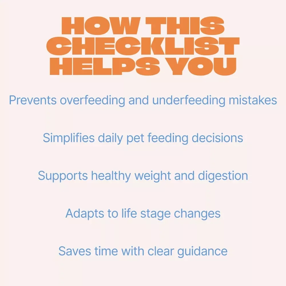How Much Food Do Pets Really Need – Easy Feeding Checklist for Dogs & Cats, Portion Control Guide, Pet Meal Planning Download