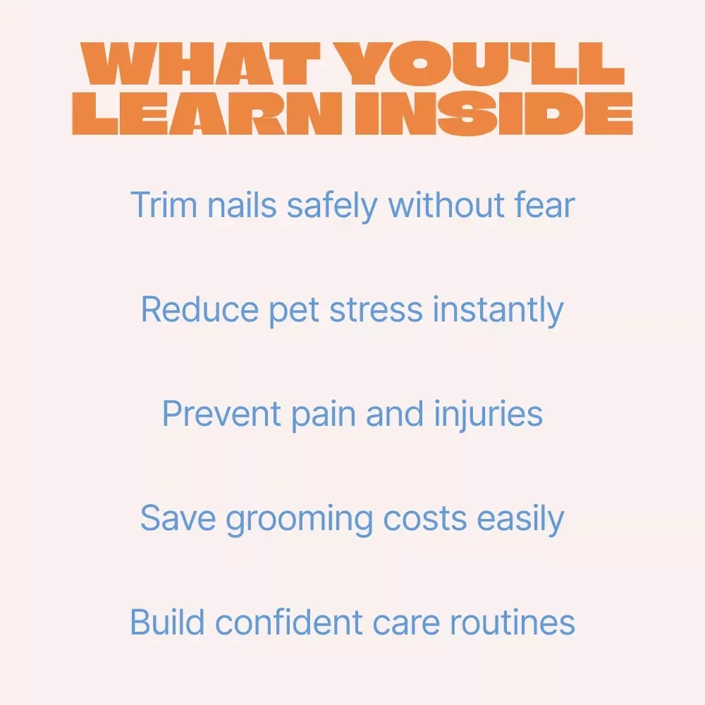 Safe Nail Trimming for Pets – Easy Guide on How to Trim Pet Nails Safely at Home | Stress-Free Dog & Cat Nail Care eBook