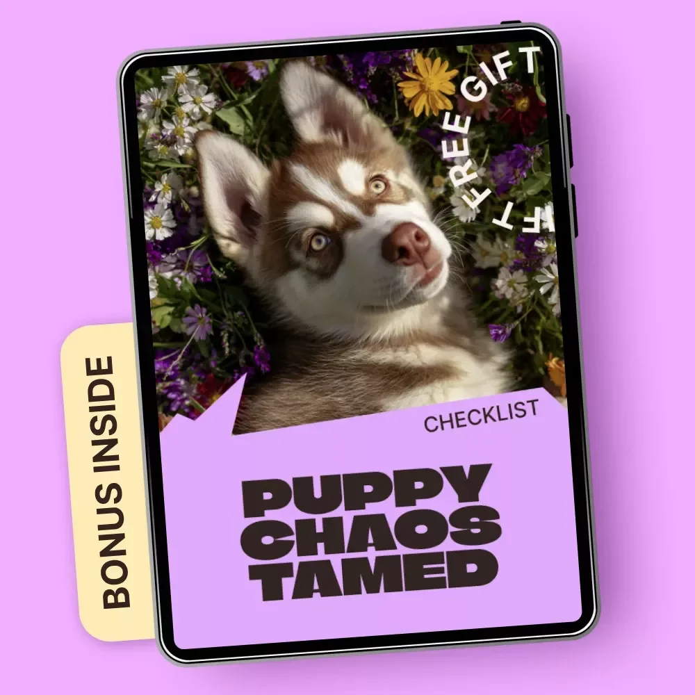 Puppy Chaos Tamed – Printable Puppy Training Checklist for Common Puppy Behavior Problems | New Puppy Survival Guide | Easy Daily Training Plan