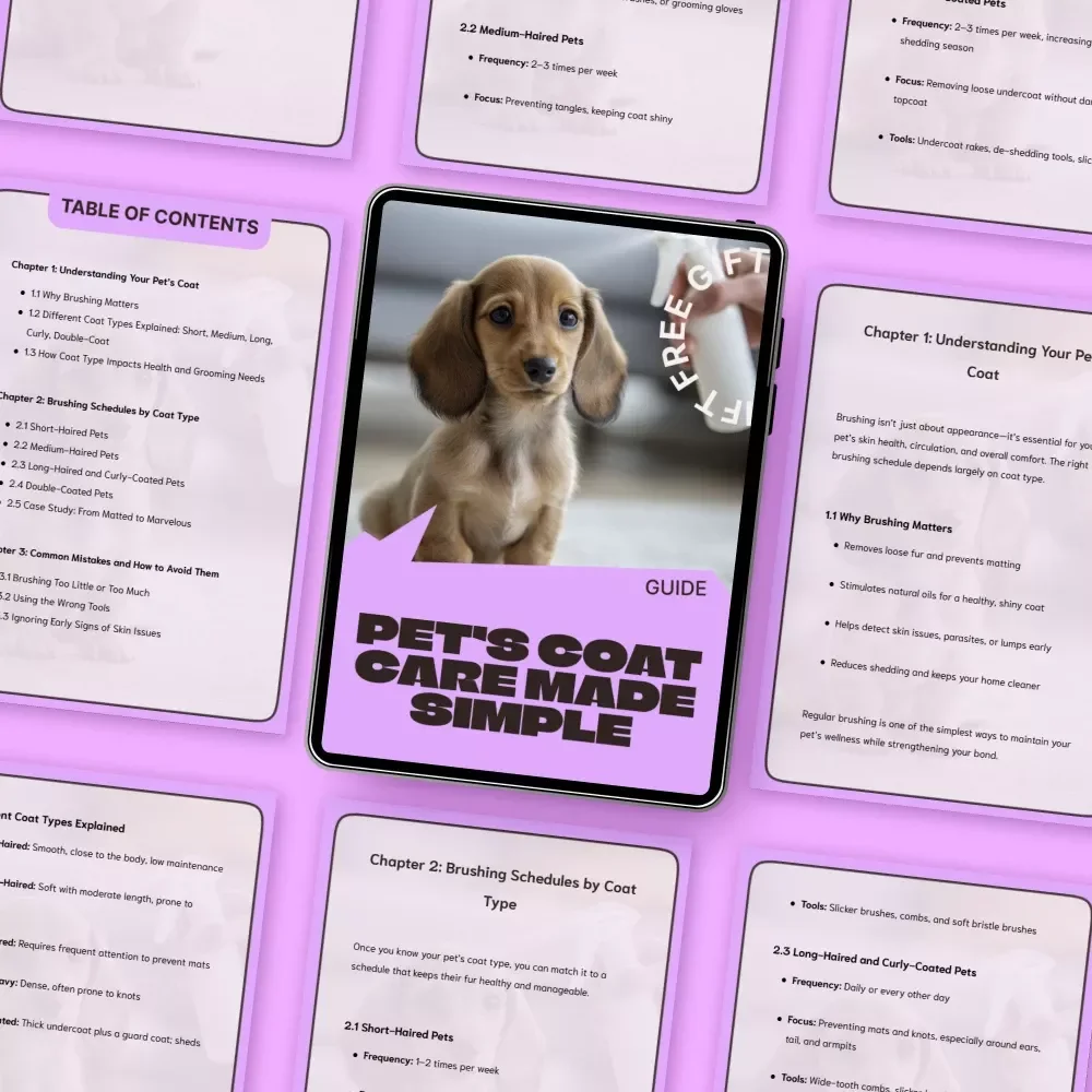 Pet’s Coat Care Made Simple – Practical Grooming Guide with a Brushing Schedule by Coat Type for Healthier, Happier Pets